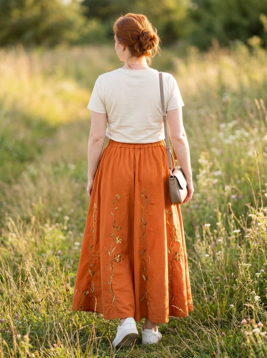 slowfashion sukně maxi